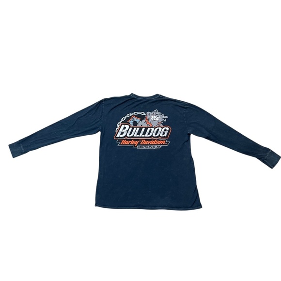 Harley-Davidson Long Sleeve Bulldog Smithfield NC Graphic Tee Size XL - Picture 5 of 12